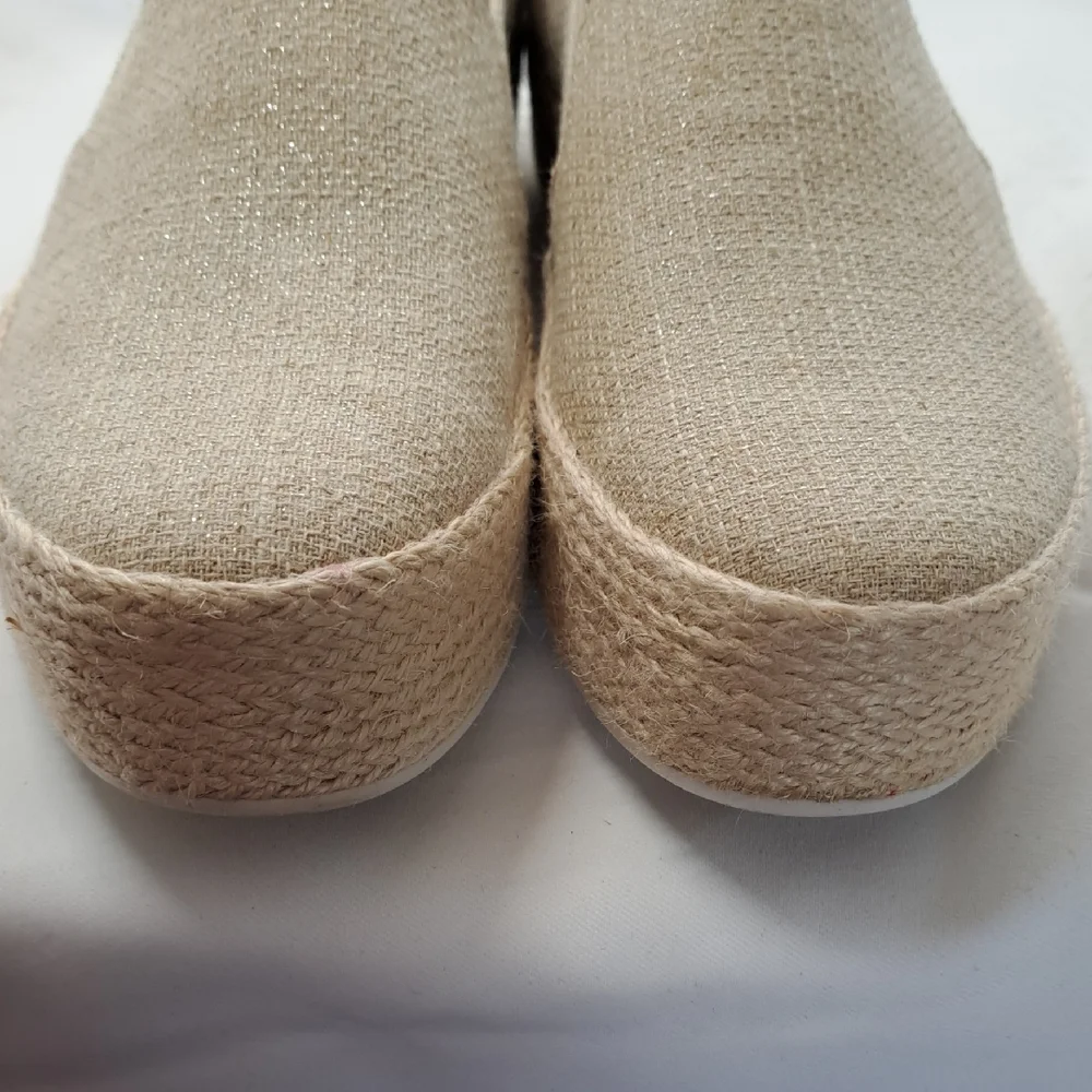 Skechers Martha Natural Beige Slip-On Espadrille Sneakers